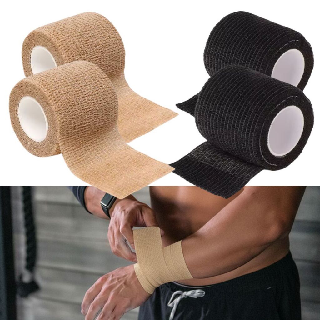Kit Bandagem Elástica Auto Adesiva Academia Treino Crossfit Esportiva atlética 5cm x 5 metros grande