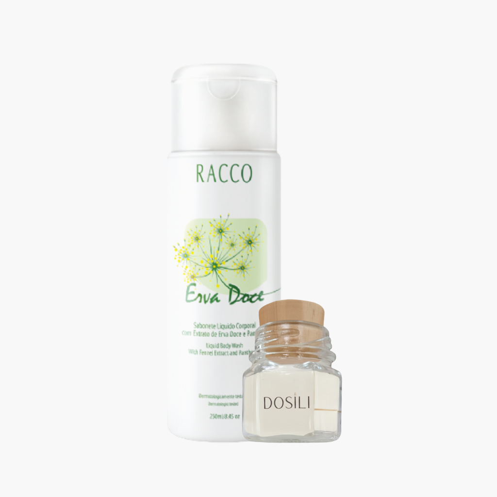 Kit Erva Doce | Sabonete Líquido Corporal Erva Doce Racco  + Vela Aromática DOSILI