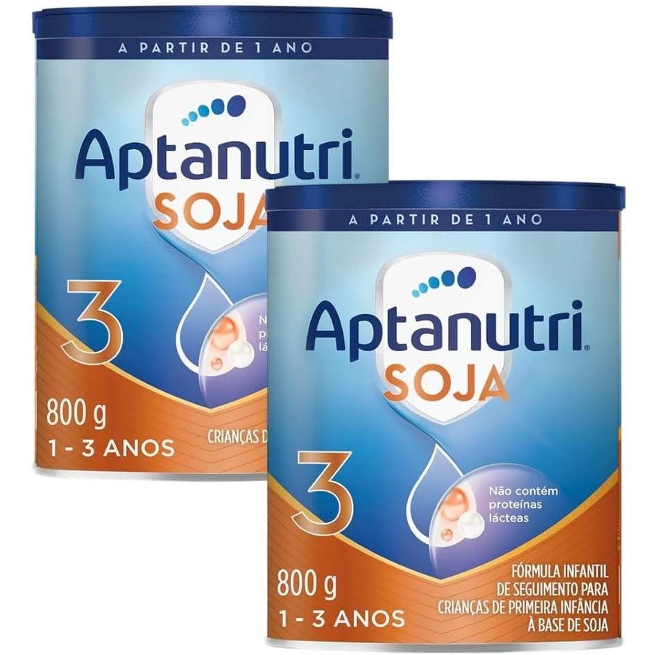 Kit 2 latas Formula Infantil Aptanutri Soja 3 800g cada EQ.1