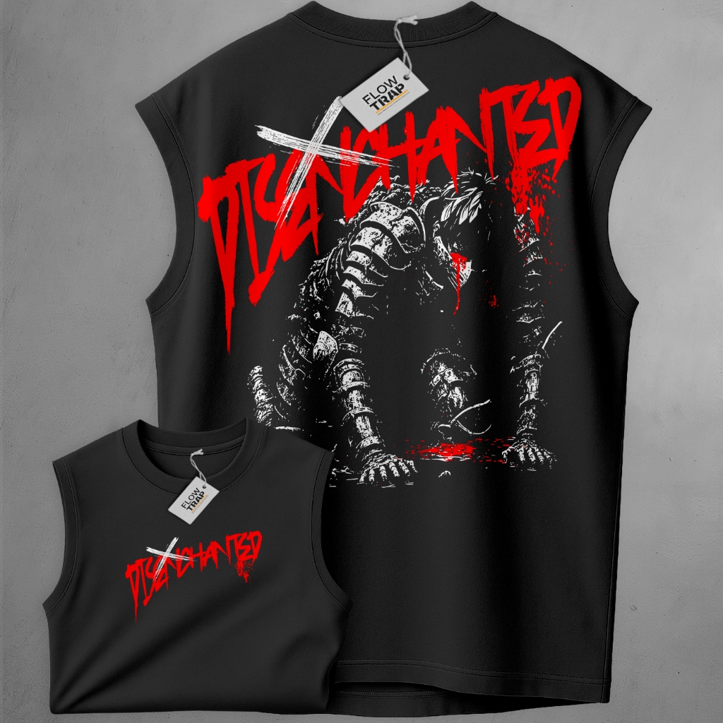 Regata Oversized Disenchanted Warrior Treino Maromba Academia Style Casual Hard Camisa