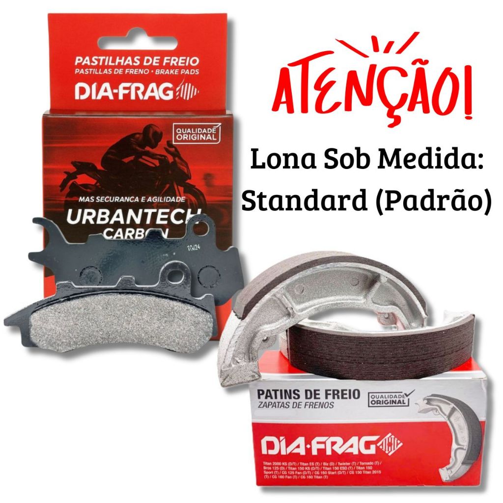 Pastilha e Lona Cg 160 Fan Cg 160 Titan Combi Brake 2018 A 2024 (Standard) Diafrag em Oferta na Shopee