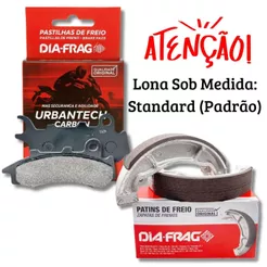 Pastilha e Lona Cg 160 Fan Cg 160 Titan Combi Brake 2018 A 2024 (Standard) Diafrag
