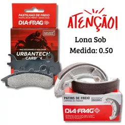 Kit Freio Cg 160 Titan / Cg 160 Fan Combi Brake 18-24 Pastilha e Lona 0.50 Diafrag