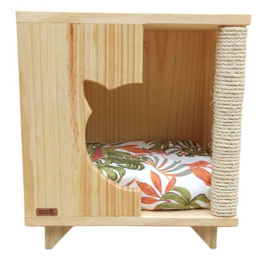CASA PARA GATO COM ARRANHADOR CASA DE GATO MADEIRA ARRANHADOR TOCA PARA GATOS