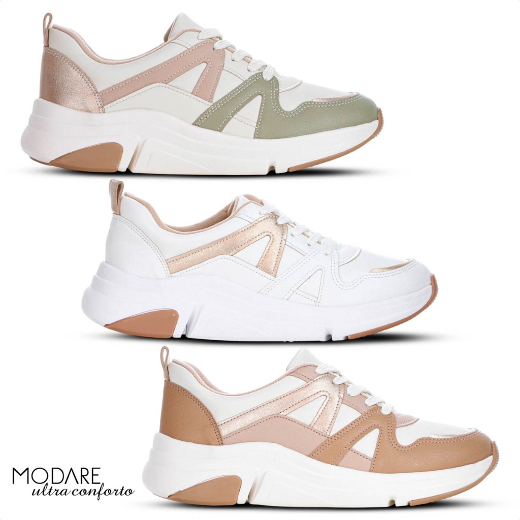 Tênis Modare Napa Suprema Feminino Conforto Macio Leve Antiderrapante Casual Dia a Dia