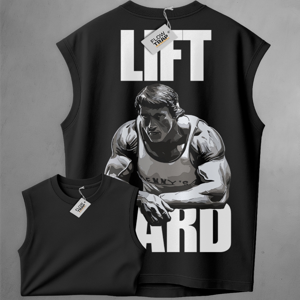 Regata Oversized Lift Hard Arnold Motivação Academia Treino Maromba Bodybuilder Camiseta