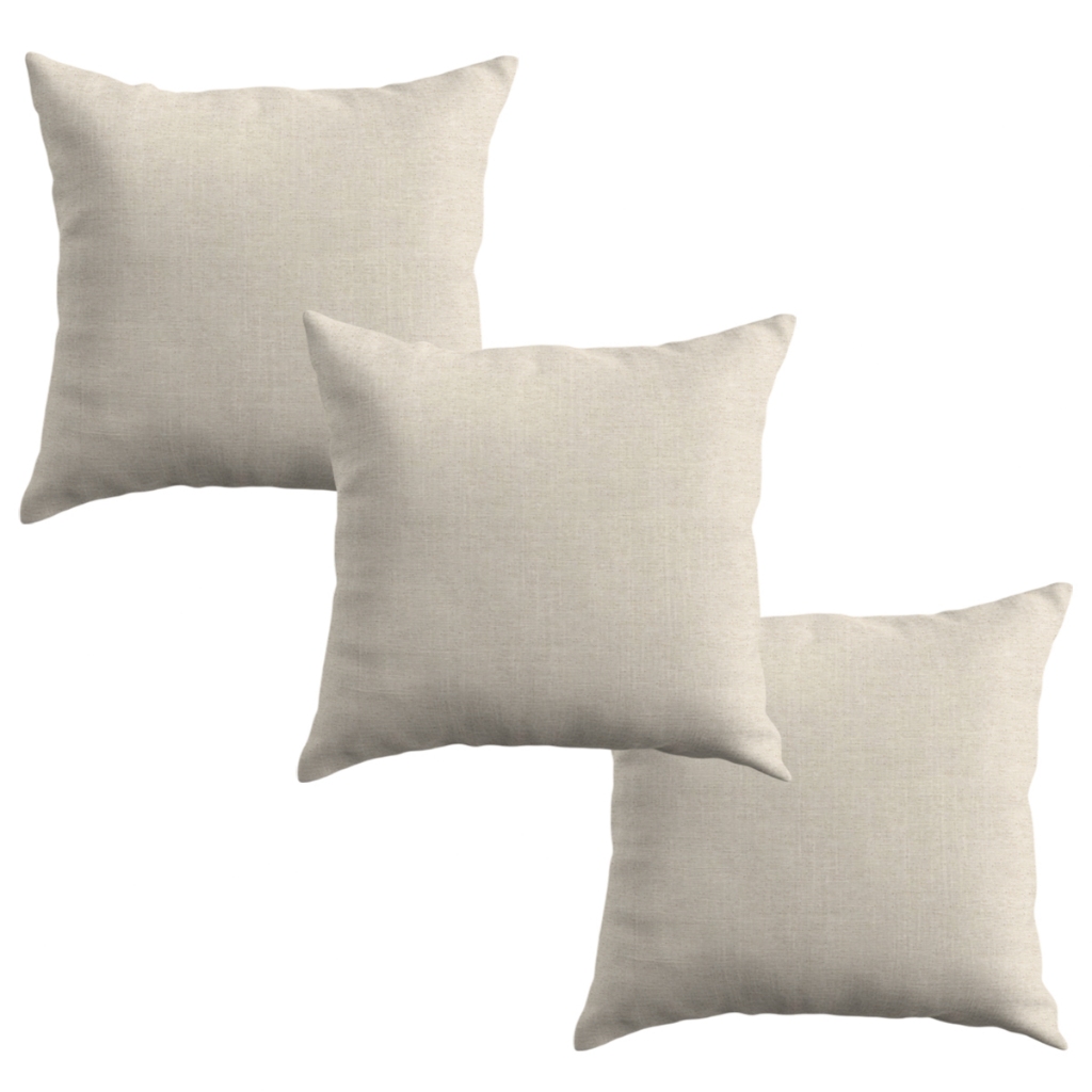 Kit 3 Capas De Almofada Efeito Linho Lisa Bege Liso 45x45 Cru Moderna Minimalista Zíper Invisivel em Oferta na Shopee