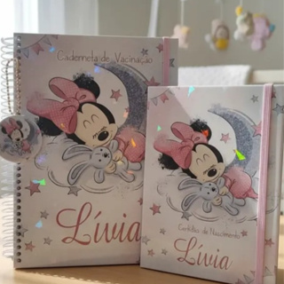 kit Caderneta e porta certidão minnie em Oferta na Shopee