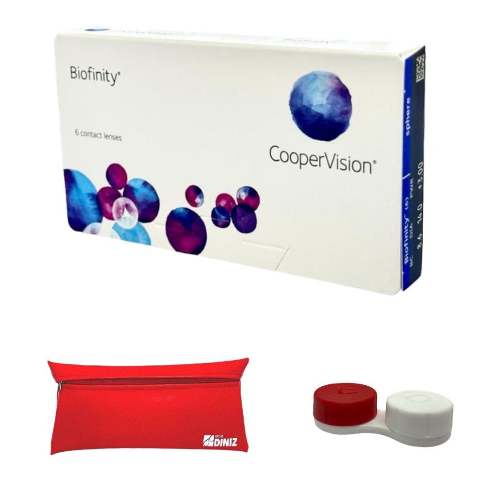 Lente de Contato Biofinity Coopervision Mensal 06 unidades +Estojo em Oferta na Shopee