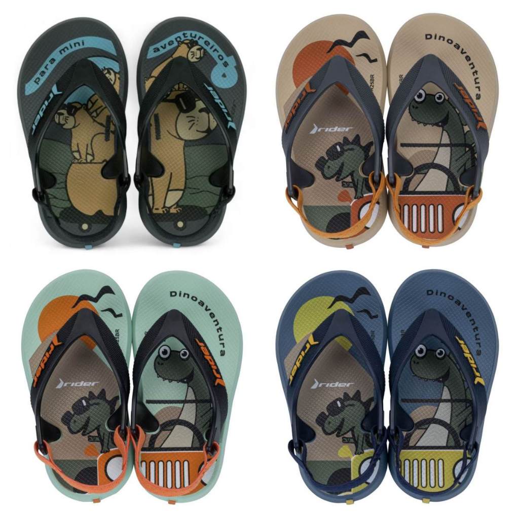 Chinelo Baby Infantil Rider Street Fun Menino/menina com Elástico Original em Oferta na Shopee