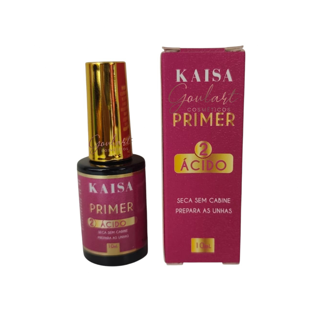 Primer acido Kaisa passo 2 Seca sem Cabine Prepara as Unhas - Prime