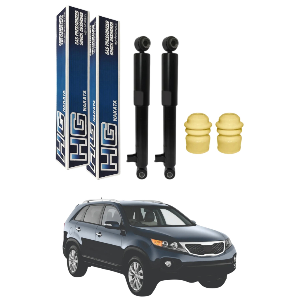PAR AMORTECEDOR TRASEIRO SORENTO 2010 A 2013 NAKATA + KIT