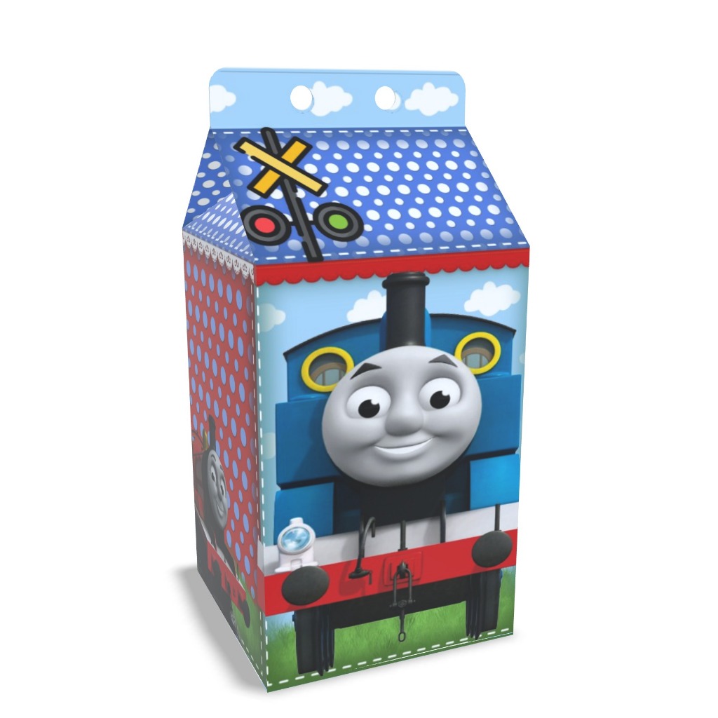 Caixinha Milk Tema Thomas e Seus Amigos Festa Infantil  Lembrança Para Festa - Pronta Entrega