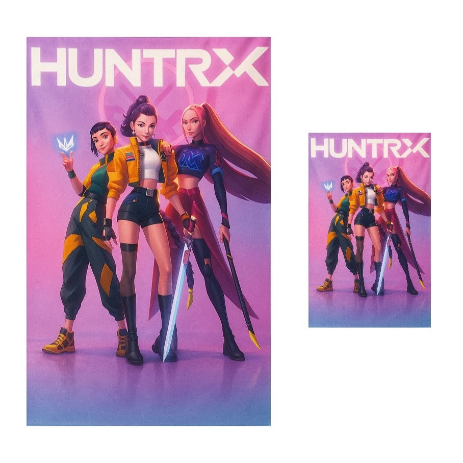 Toalha de Banho KPOP GUERREIRAS DO K POP kit Banho + Rosto 1,40 x 0,70cm Praia Piscina