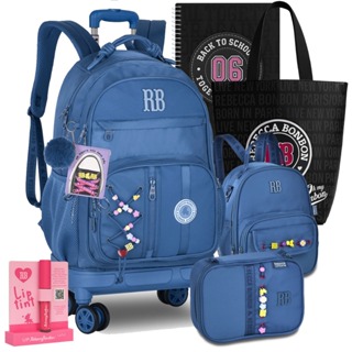 Kit Mochila RB Rebecca Bonbon Carrinho 360 Lancheira Estojo Rodinha Reforçada em Oferta na Shopee