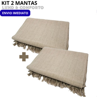 Kit 2 Manta Para Sofá/Cama Gigante Grande Decorativa Protetora 2.10x1.20 Luxo em Oferta na Shopee