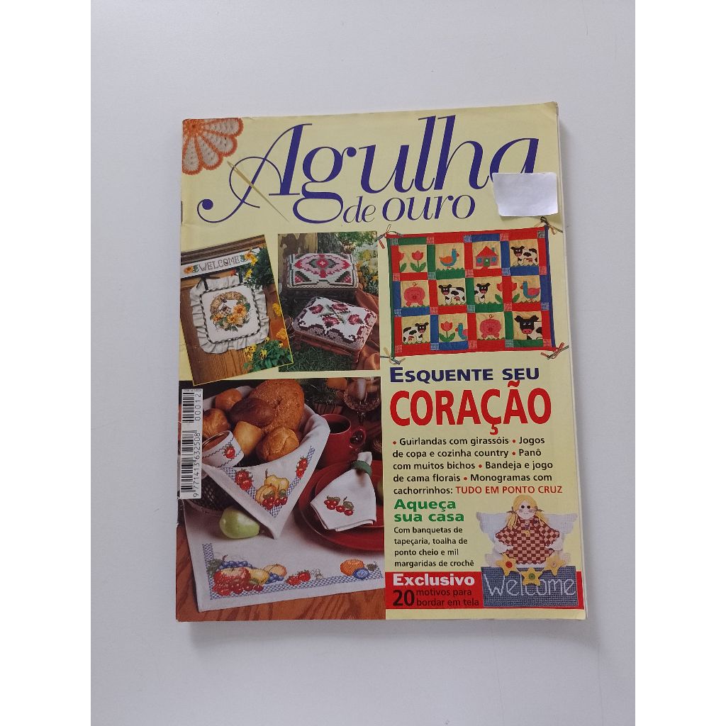 Revista Agulha De Ouro Ponto Cruz Esquente Seu Coração Ad250 (Usado)