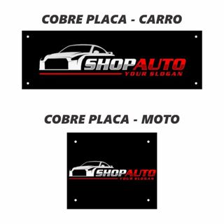 Placas COBRE TAMPA PLACA Garagem Carro ou Moto Personalizada Revendas Estética Automotivas em Oferta na Shopee