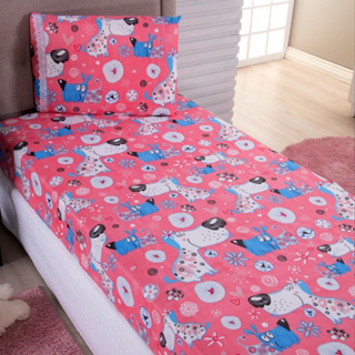 Jogo de Cama Solteiro 02 Peças Micropercal Estampado em Oferta na Shopee