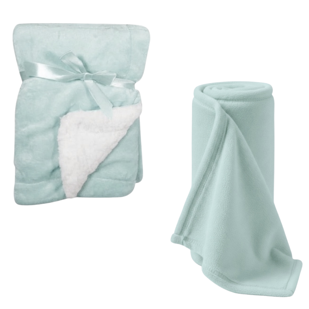 Kit 2 Itens Bebe - Cobertor dupla face c/ sherpa + Manta soft - Kit essencial do bebe