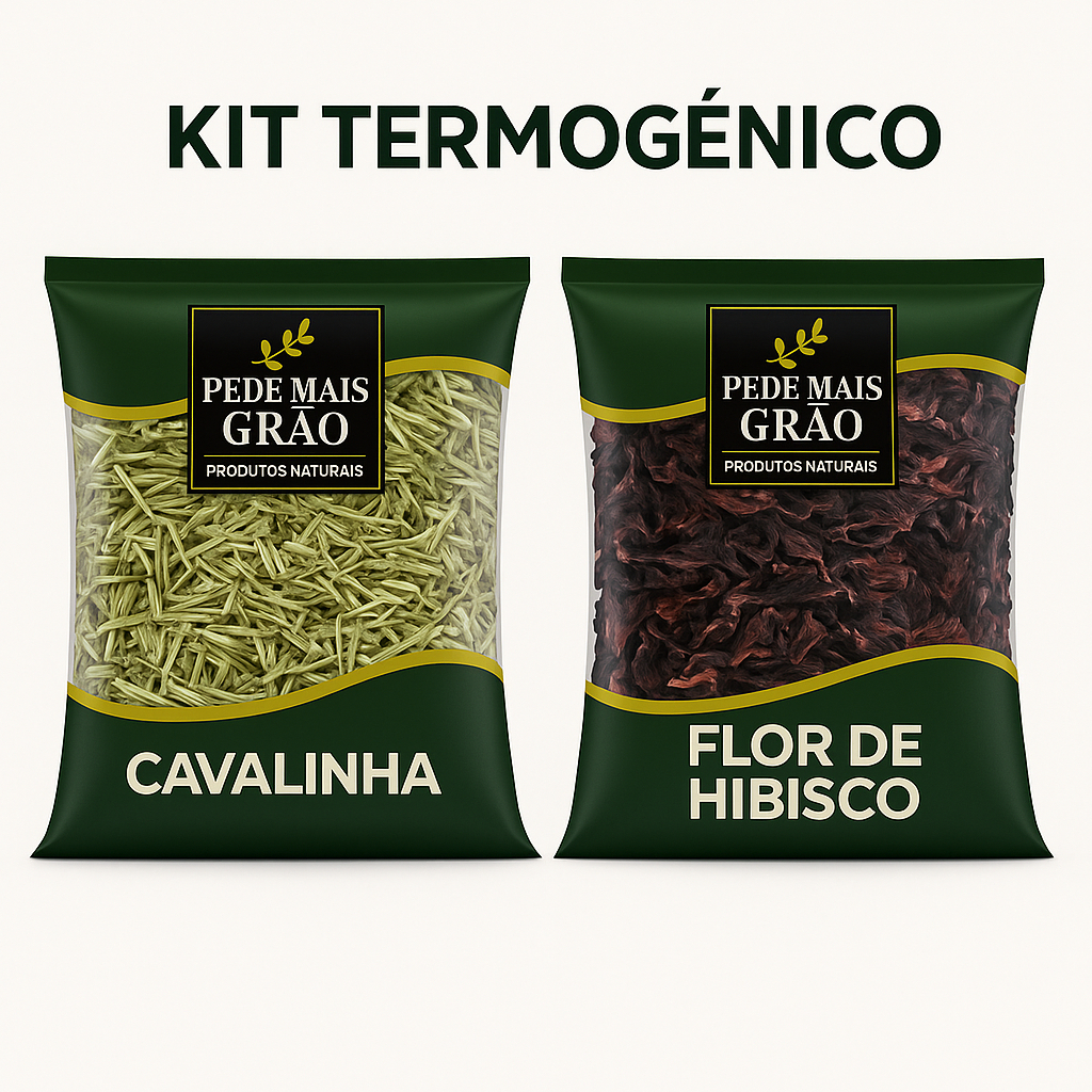 Kit Termogenico Detox Diurético Cavalinha e Hibisco 500g/1kg
