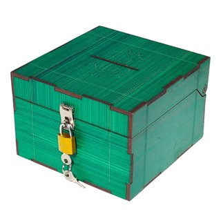 Cofrinho Porta Dinheiro Bau Cofre Caixinha Caixa E Cadeado