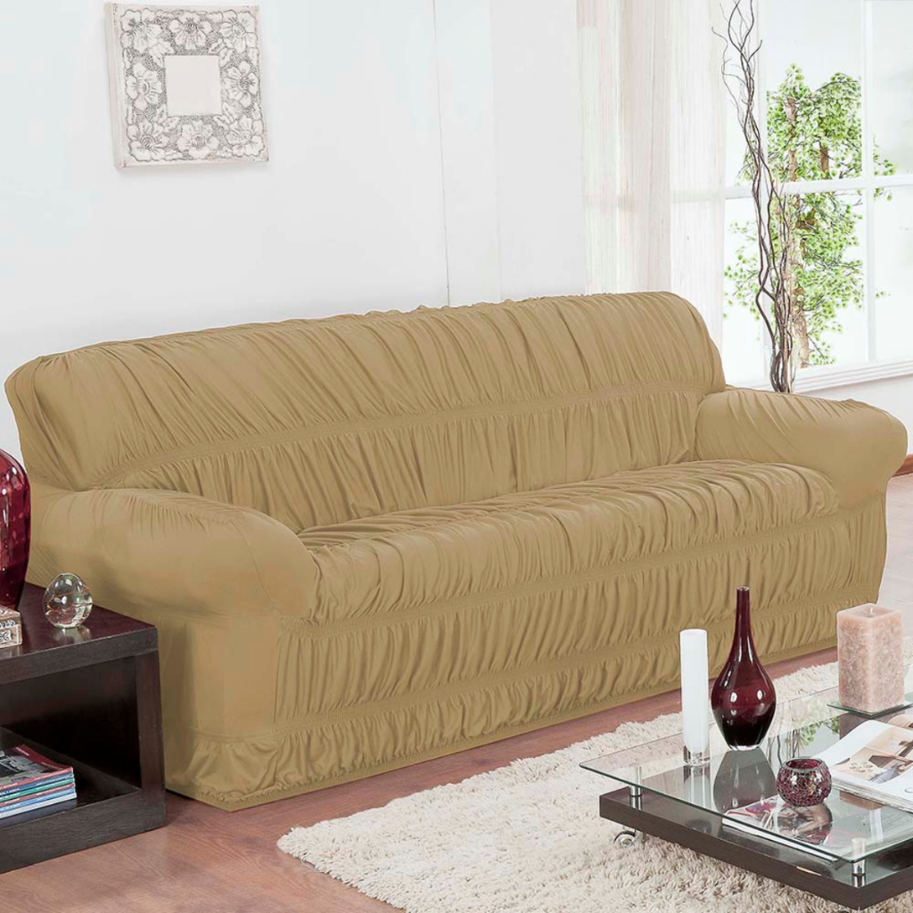 Kit Capa de Sofá 2 e 3 Lugares Malha Gel Com 21 Elásticos King