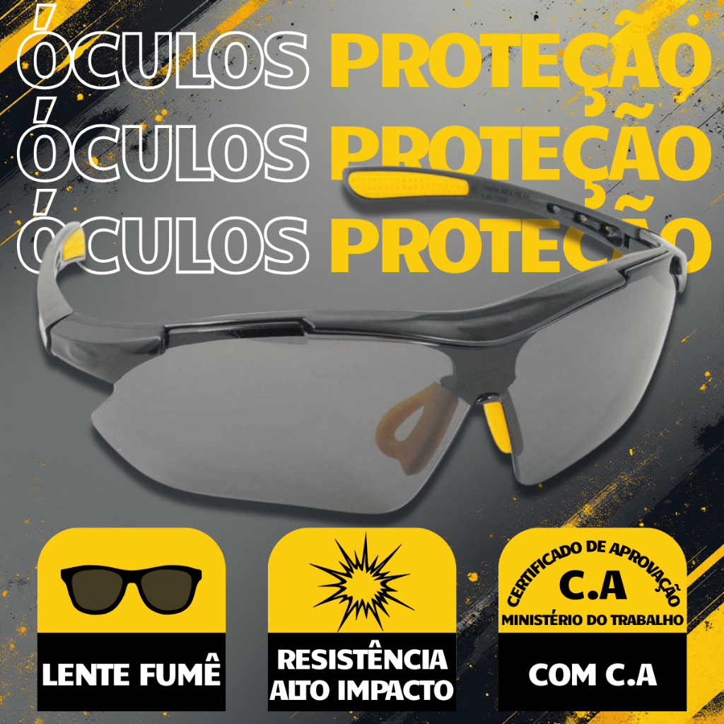 Kit 3un Óculos de Segurança Epi Fumê Boxer Proteção Vonder em Oferta na Shopee