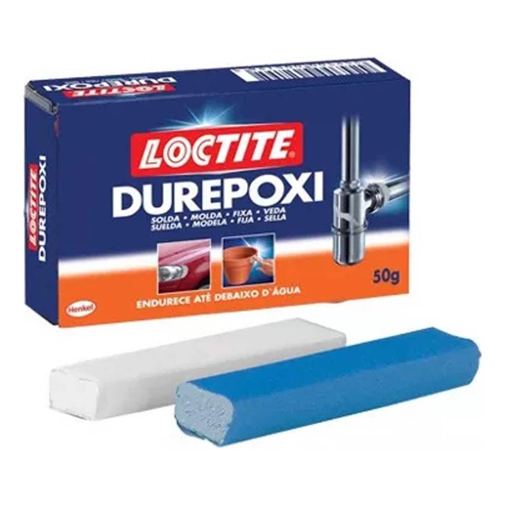Durepoxi Adesivo Epoxi Para Mármore Metal Vidro Madeira Loctite HENKEL em Oferta na Shopee