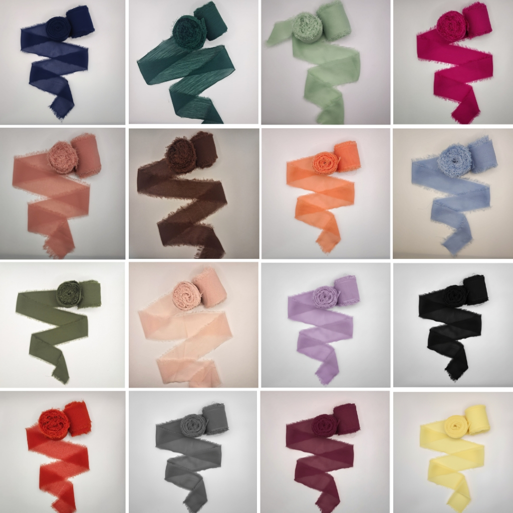 Fita Chiffon Rústica Desfiada para Laço e Convites | Fita Artesanal 5 Metros em Oferta na Shopee