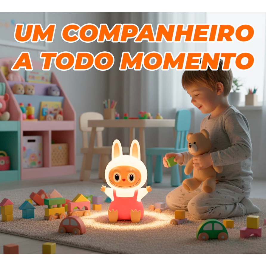 Uminária Labubu de Silicone RGB com Timer em Oferta na Shopee