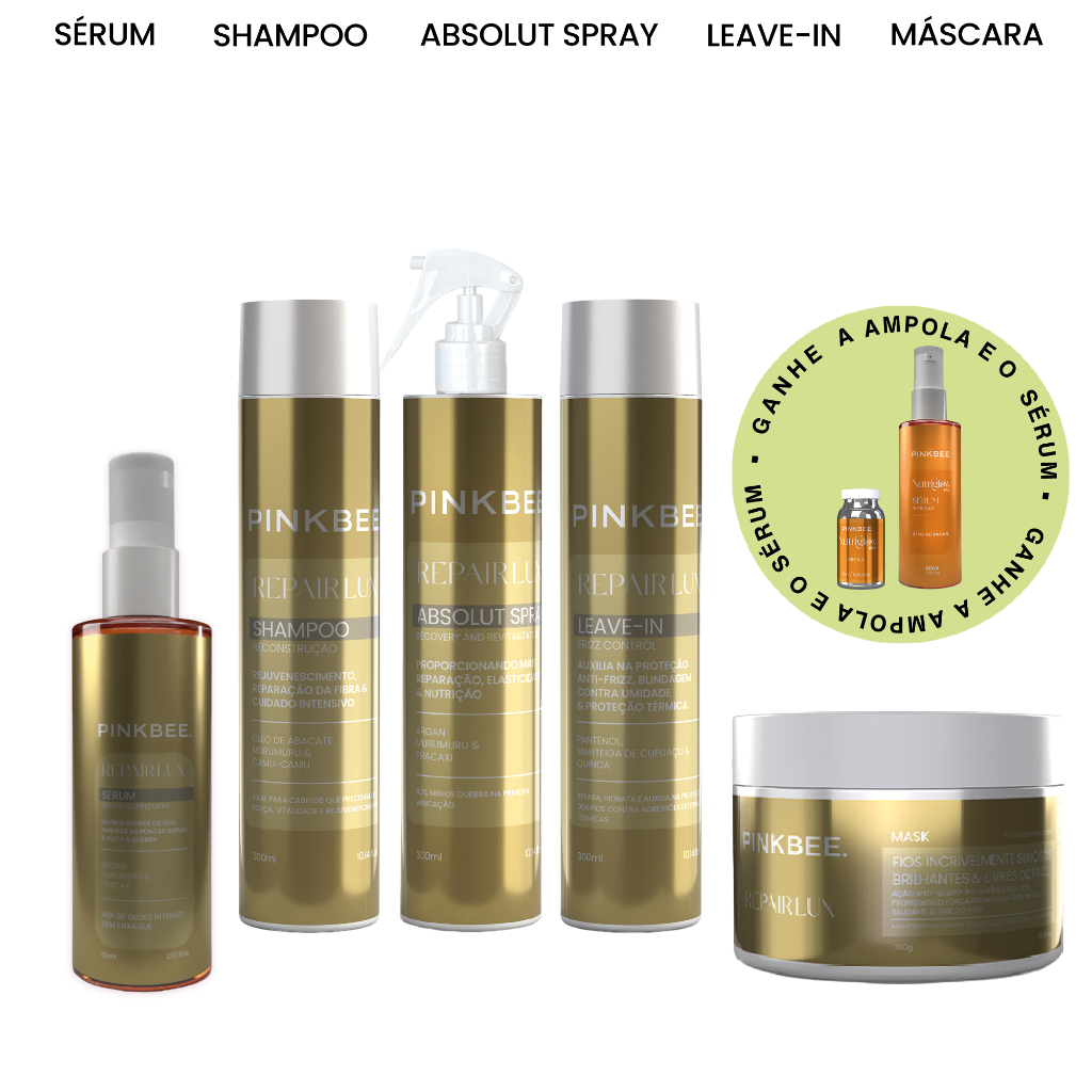 Kit premium reconstrução capilar + brinde