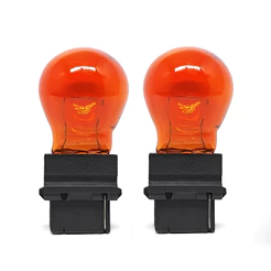2 Lâmpada Ambar Modelo 3157 2 Polos 12v 27/7w Base de Plástico