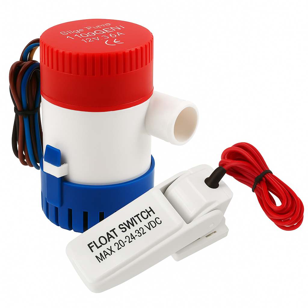 Bomba 1100gph 12v Porão + Bóia Automático 12v Lancha Barco em Oferta na Shopee