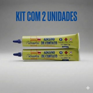 Kit 2 Adesivos Contato Sapateiro Couro Espuma Carpete Pisos Kisafix Bisnaga 75gr em Oferta na Shopee