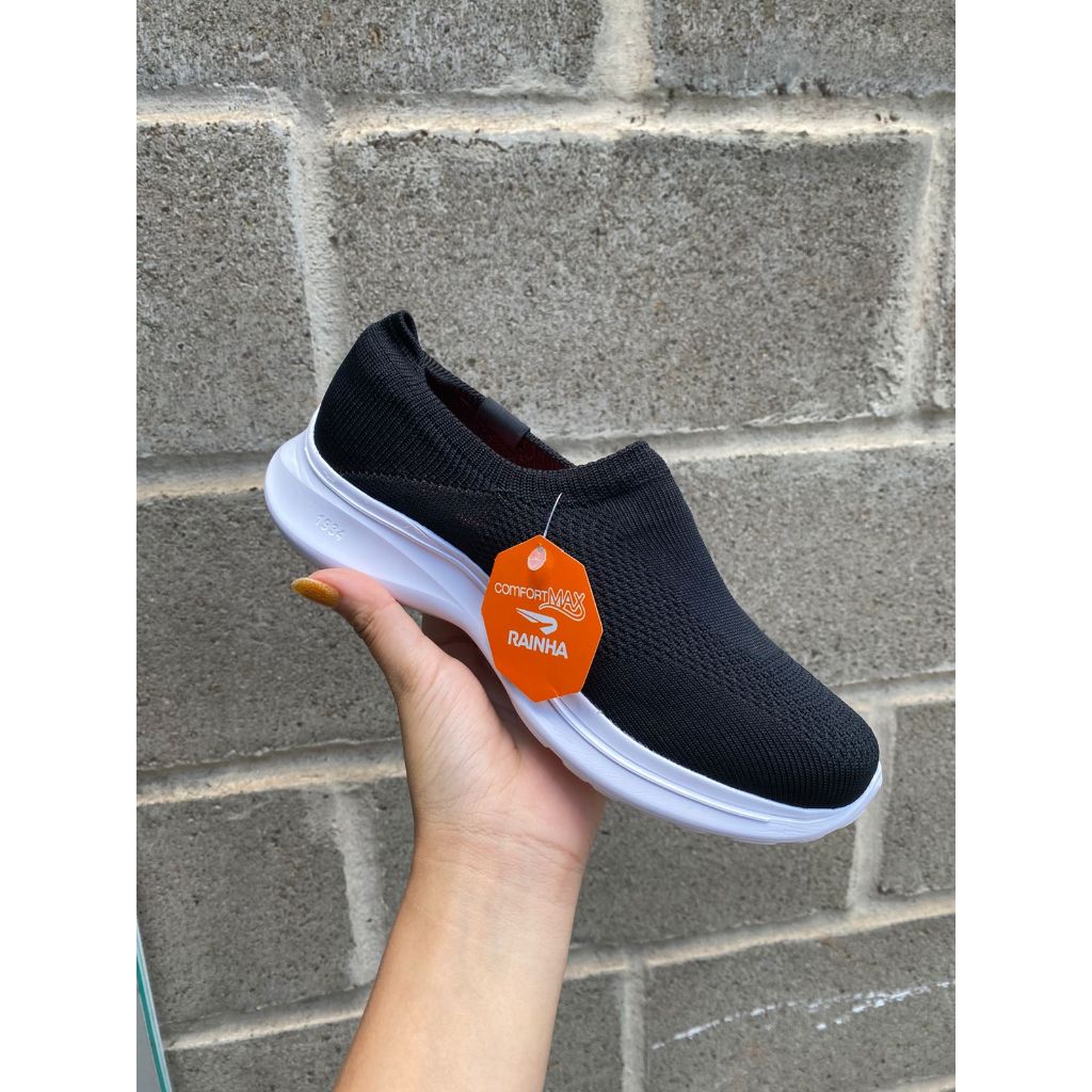 Tênis Rainha Relax Original Slip-On Confortável Leve e Estiloso Sem Cadarço