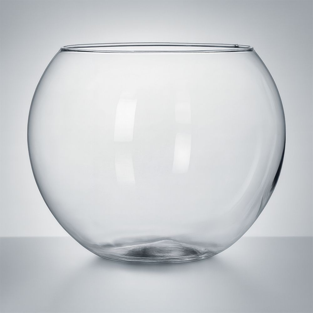 Vaso Aquário Redondo Vidro Transparente Decoração de Mesa Terrário 2,8 Litros