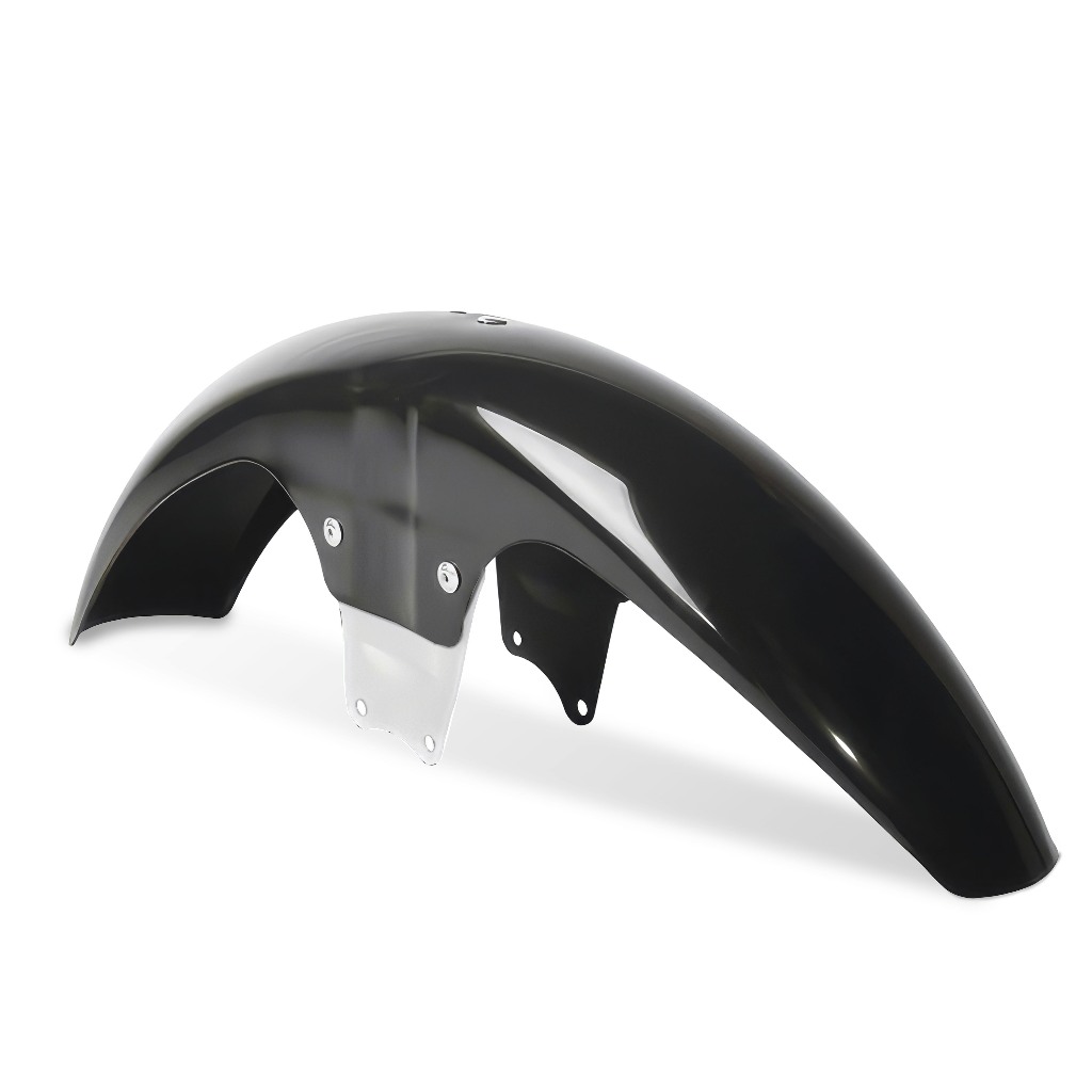 Paralama Dianteiro CG 83 a 99 Preto Adaptável Com Suporte De Aço