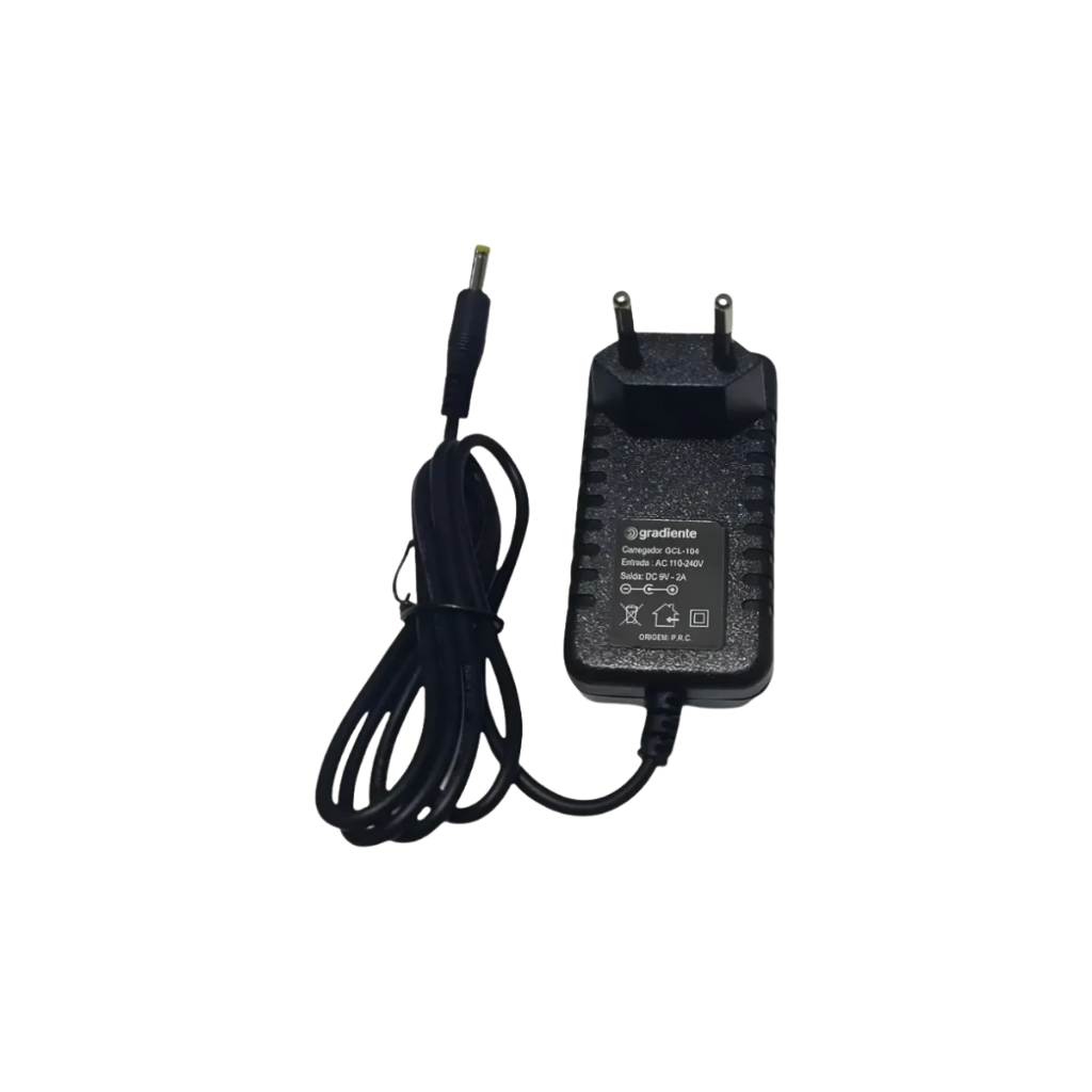 Carregador 9v 2a Compativel com Caixa Amplificada Gcl104 Gradiente Preto