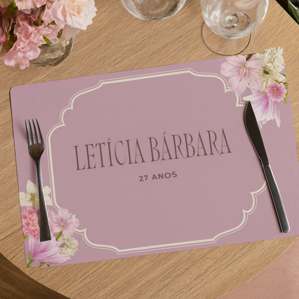 ENVIO RÁPIDO Jogo Americano Descartável Personalizado Floral | TODOS OS TEMAS