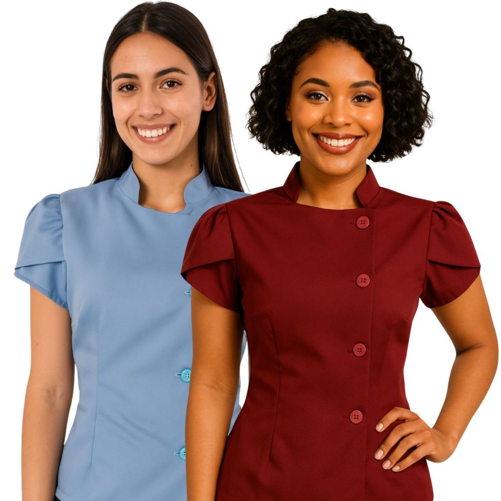 Dolma KIT Chef Confeitaria Uniforme Profissional Leve e Macio com Faixa de Cabelo e Avental de Cintura GABARDINE