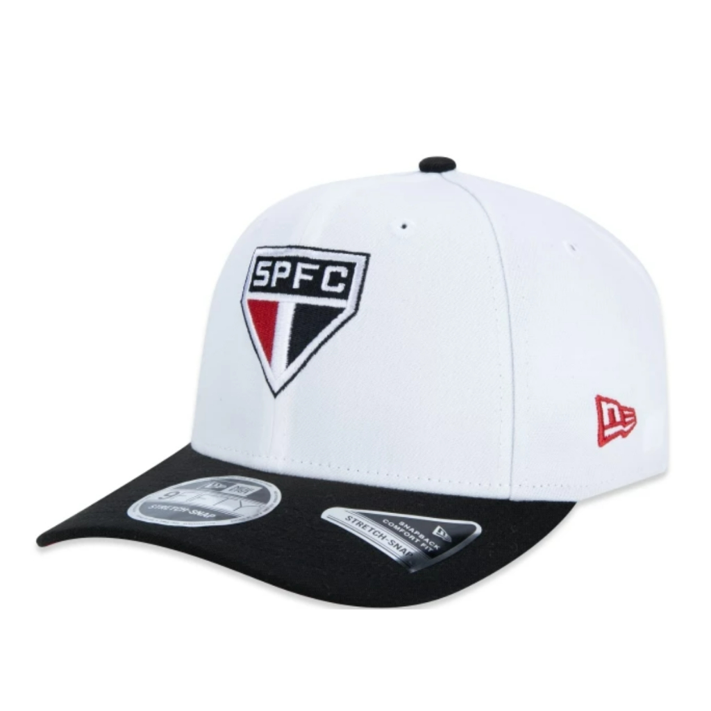 Boné New Era Aba Curva Futebol Time São Paulo Ajustável