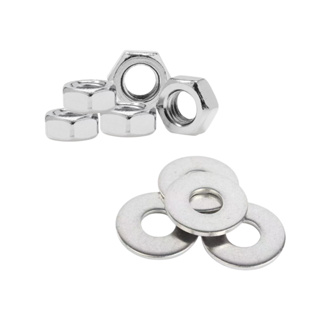 Kit 10-100 Porca Sextavada + Arruela Lisa Aço Galvanizado M6 M8 - Alta Resistência Reforçada NOVA em Oferta na Shopee