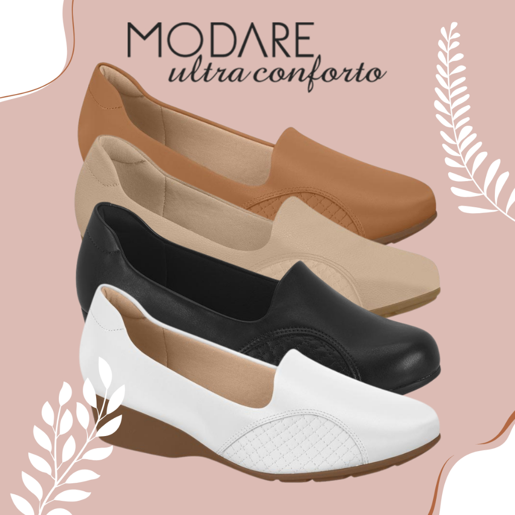 Sapato Mocassim Ortopédico Modare Ultra Conforto Joanete Macio Confortável Sola Antiderrapante