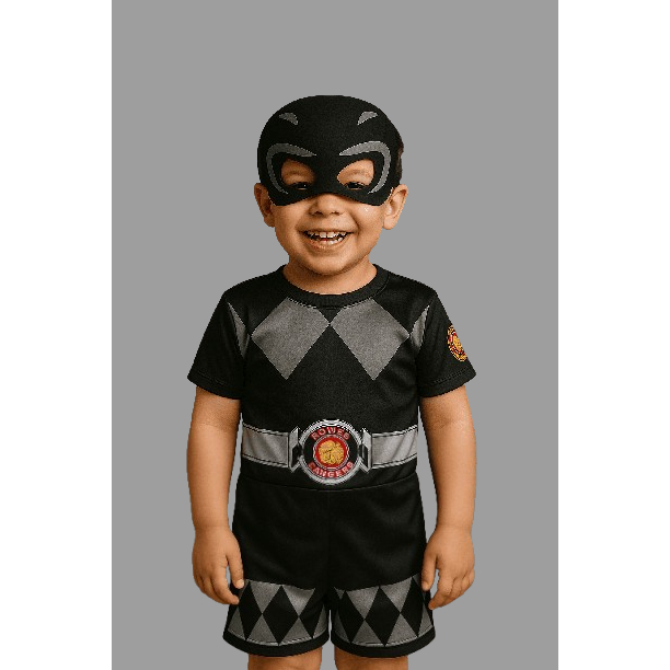 FANTASIA INFANTIL POWER RANGER ANIVERÁRIOS FESTAS CARNAVAL — imagem 2 de 2