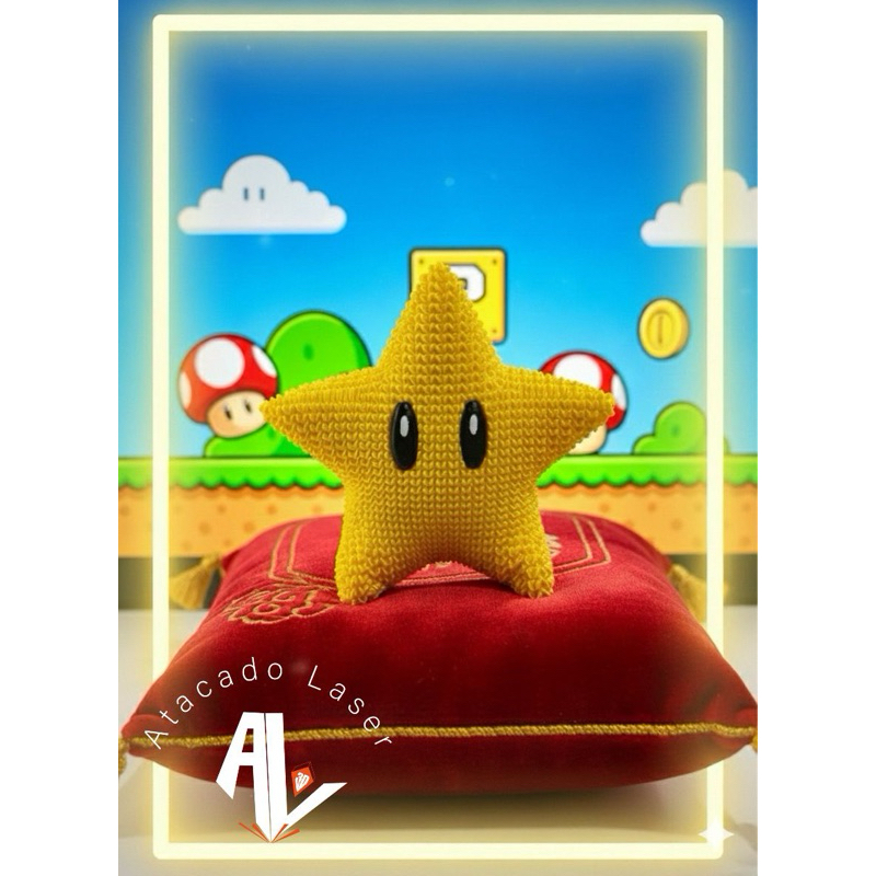 Super Mario Estrela - Decoração Gamer  Colecionável
