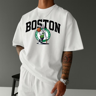Camiseta Masculina Streetwear Coelho Boston Celtics Tecido Algodão Estilo Academia Gola Redonda ENVIO NO MESMO DIA FULL