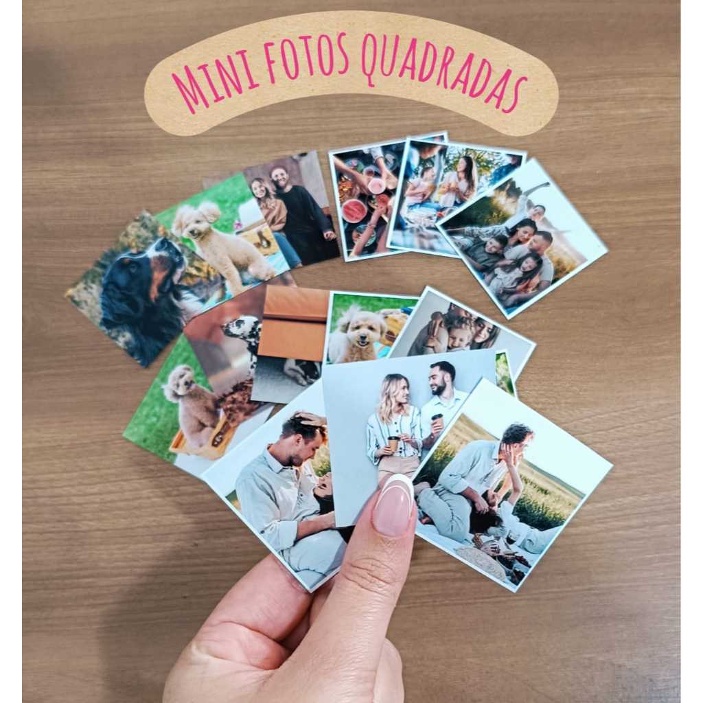 Kit Mini Fotos Quadradas 5x5 PREMIUM | Com e sem Borda. em Oferta na Shopee