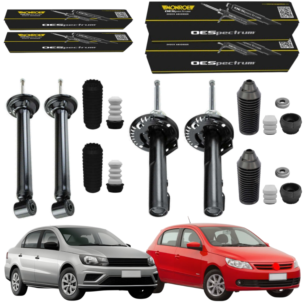 KIT 4 AMORTECEDOR GOL VOYAGE G5 G6 G7 2008 A 2023 MONROE + 4 KIT AXIOS