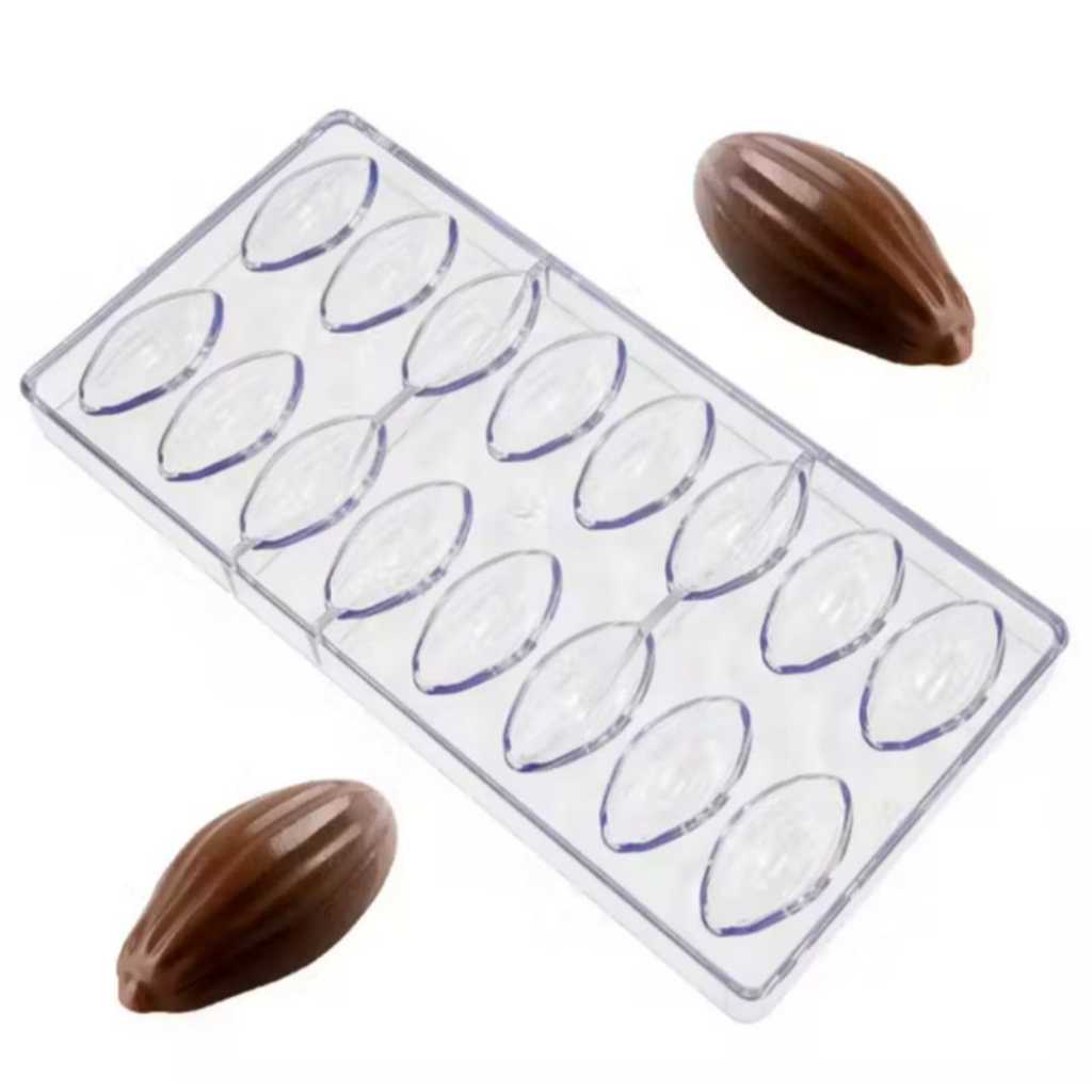Forma Policarbonato P/ Chocolate Bombom Cacau Amêndoa (Reutilizável, Resistente + Brilho ao Bombom)* em Oferta na Shopee